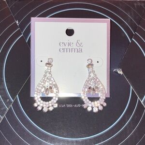 Sparkling Silver Drop Earrings